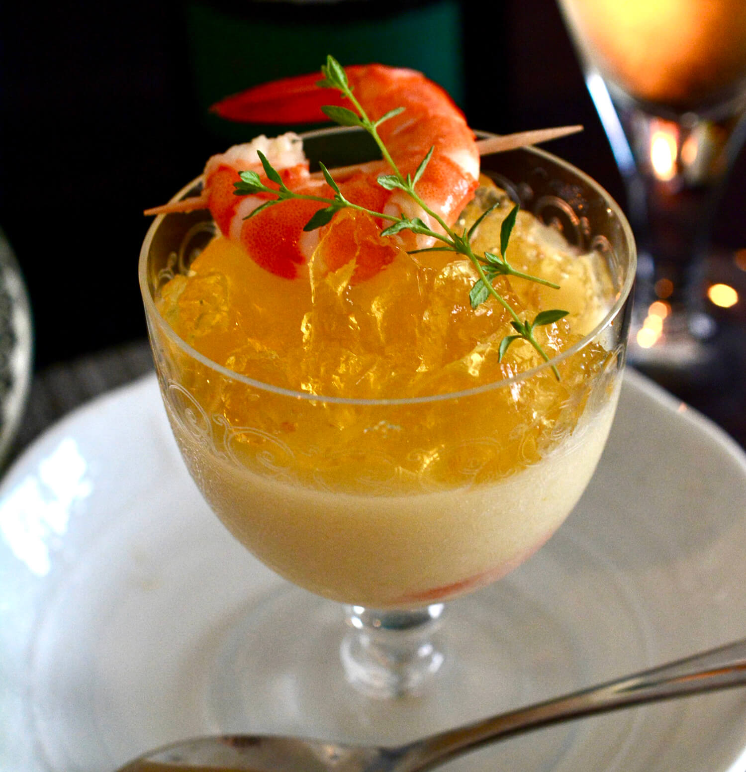 玉ねぎのムース コンソメゼリー乗せ イタリア食材ベリッシモ Magazine