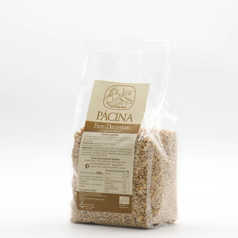 Pacina パーチナ スペルト小麦(玄麦) Farro Decorticato 500g