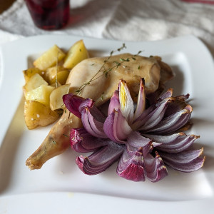 骨付きもも肉のグリル