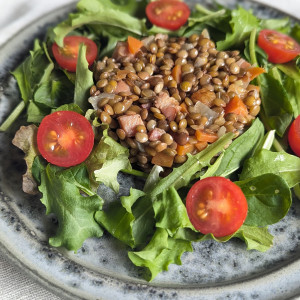 レンズ豆のリースサラダ