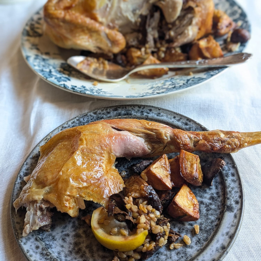 骨付きもも肉のグリル