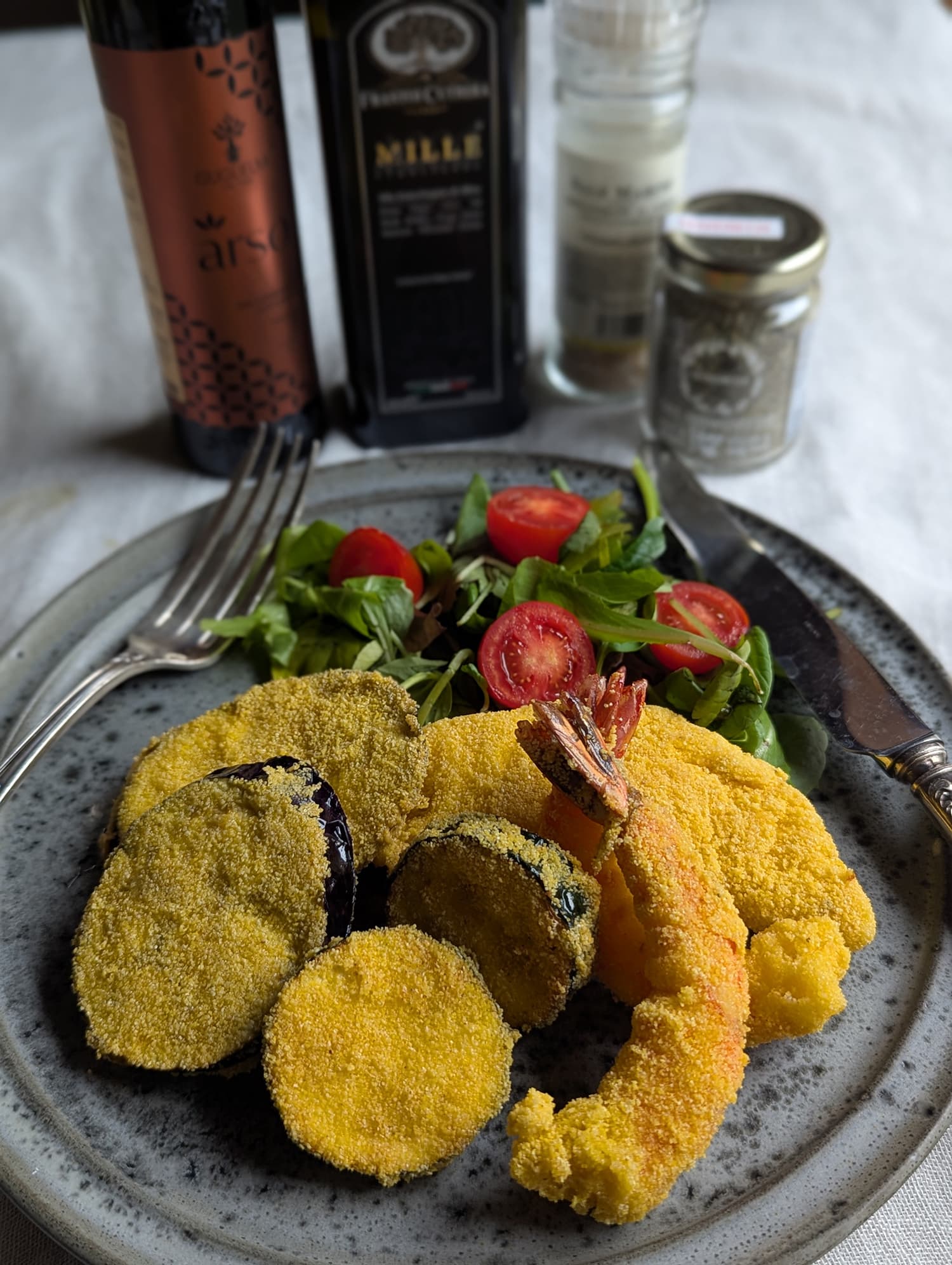 ささみと海老のコーングリッツフライ