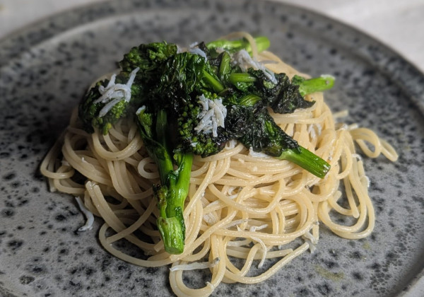 菜の花とシラスのパスタ