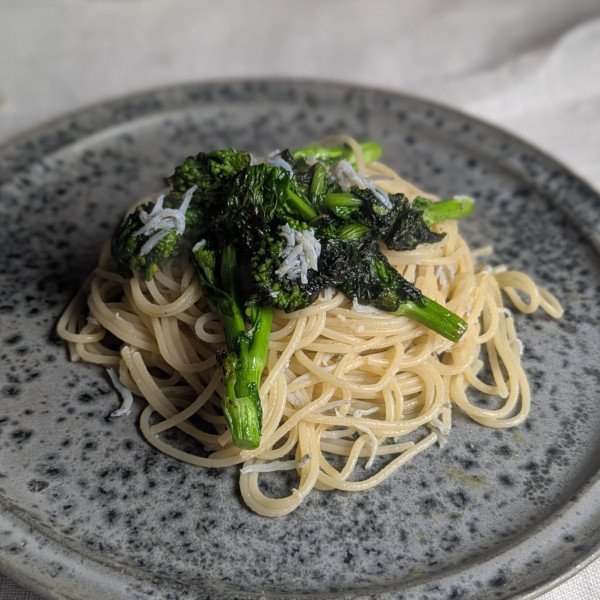 菜の花とシラスのパスタ